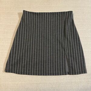 Altar'd State Gray A-Line Mini Skirt for Work